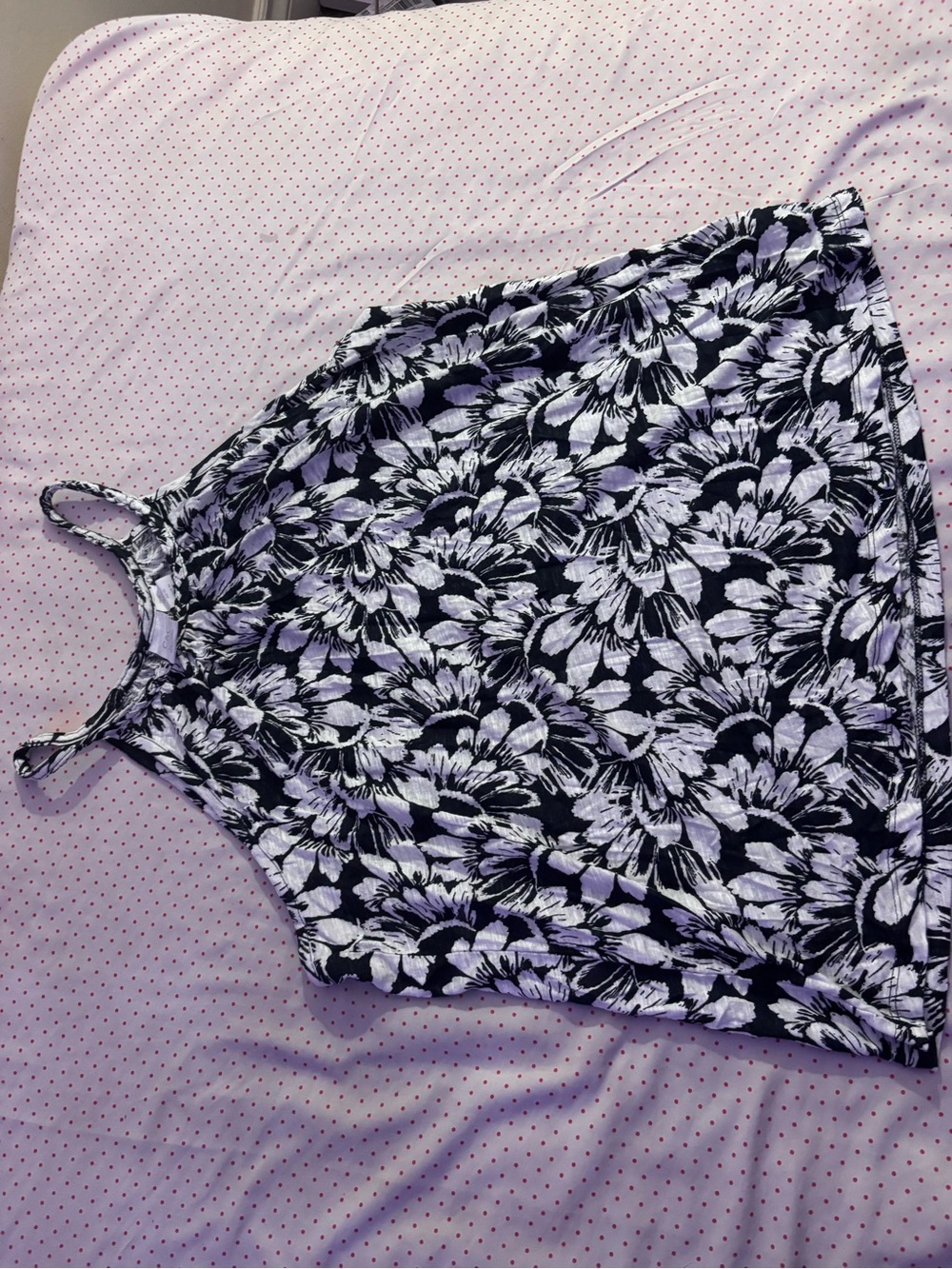 OshKosh B'gosh Black and Purple Floral Tank